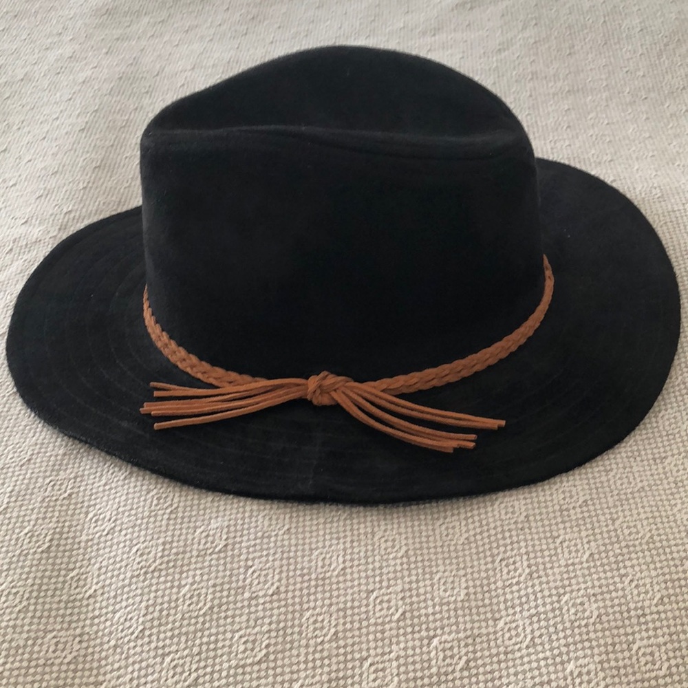 Classic Black Fedora with Brown Band